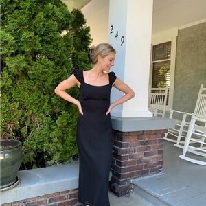 Black mini chiffon sweetheart dress